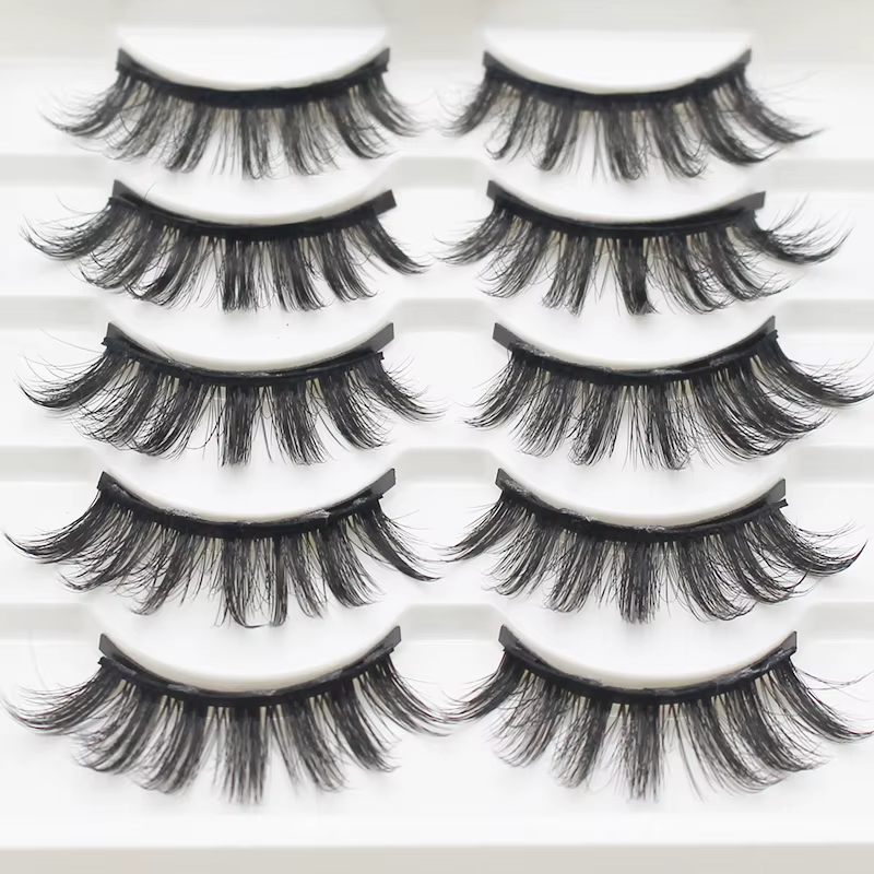 AILEISHI 5 paires de cils magnétiques 3D aimant Eyeliner faux