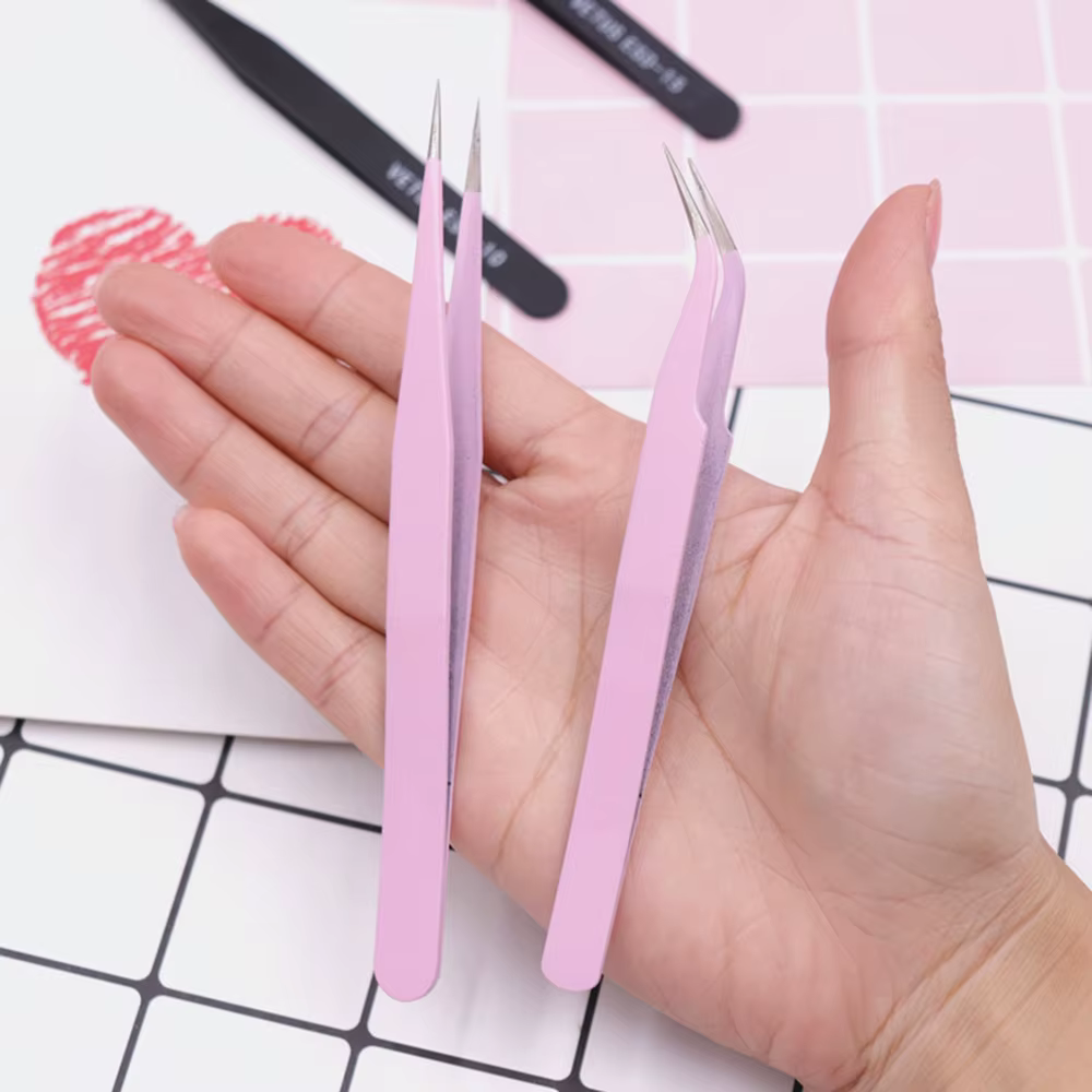 Pincettes en acier inoxydable pour Extension de cils