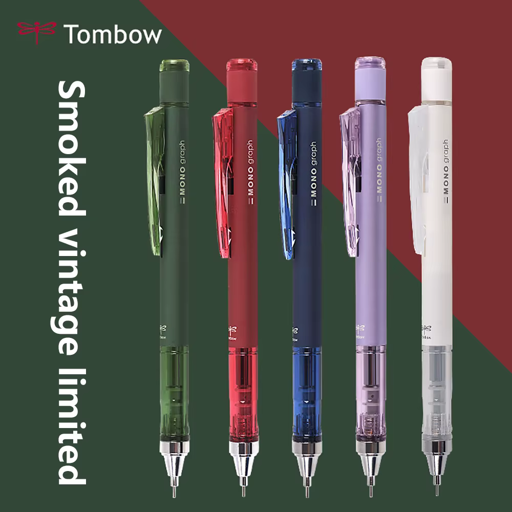 Tombow-Crayon Mécanique Rétro de 0.5mm, Édition Limitée, Centre de Gravité Bas, pour Dessin et Peinture, pour Étudiant