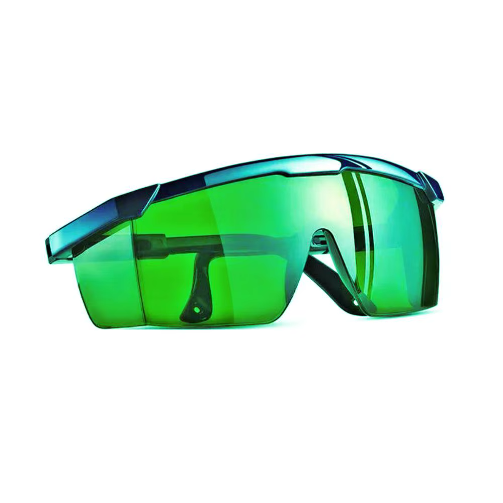 Lunettes de thérapie par lumière rouge pour la protection des yeux lors de séances infrarouges et LED, lunettes vertes profondes bloquant les longueurs d'onde nocives de 200 à 2000 nm
