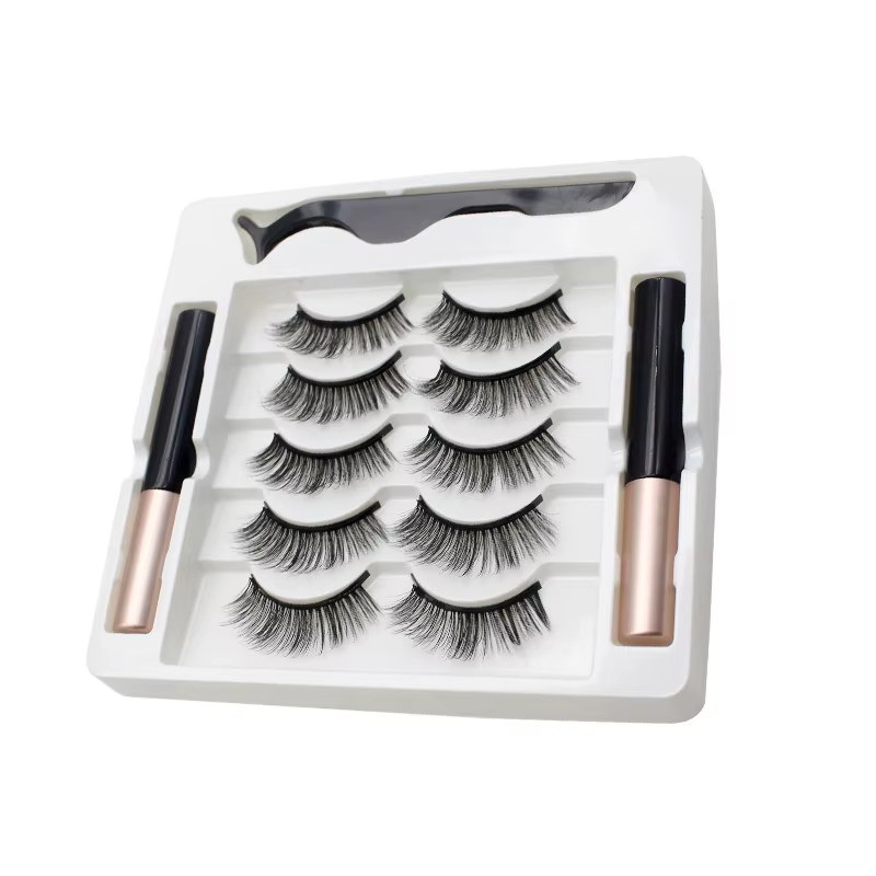 AILEISHI 5 paires de cils magnétiques 3D aimant Eyeliner faux