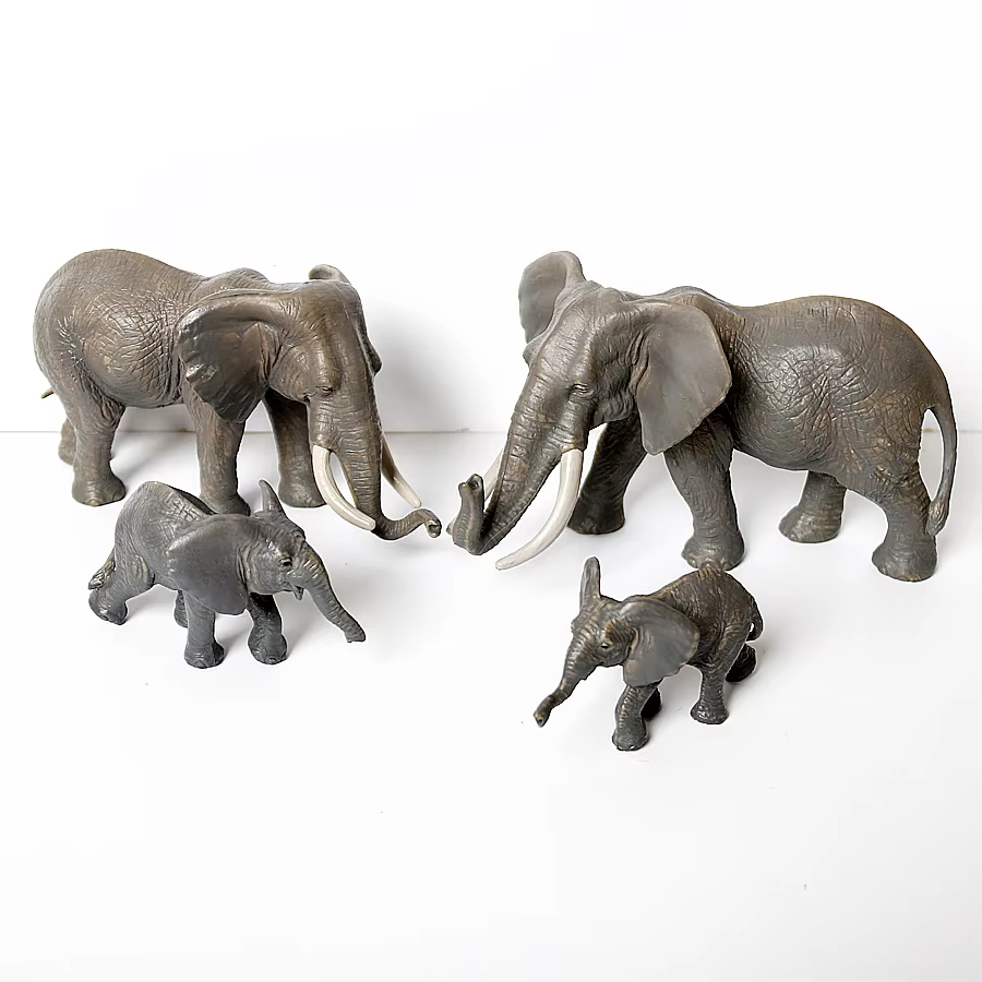Figurine réaliste en plastique d'éléphant, de mamouth poilu et d'animaux sauvages, modèle de collection, jouet éducatif scientifique pour la décoration