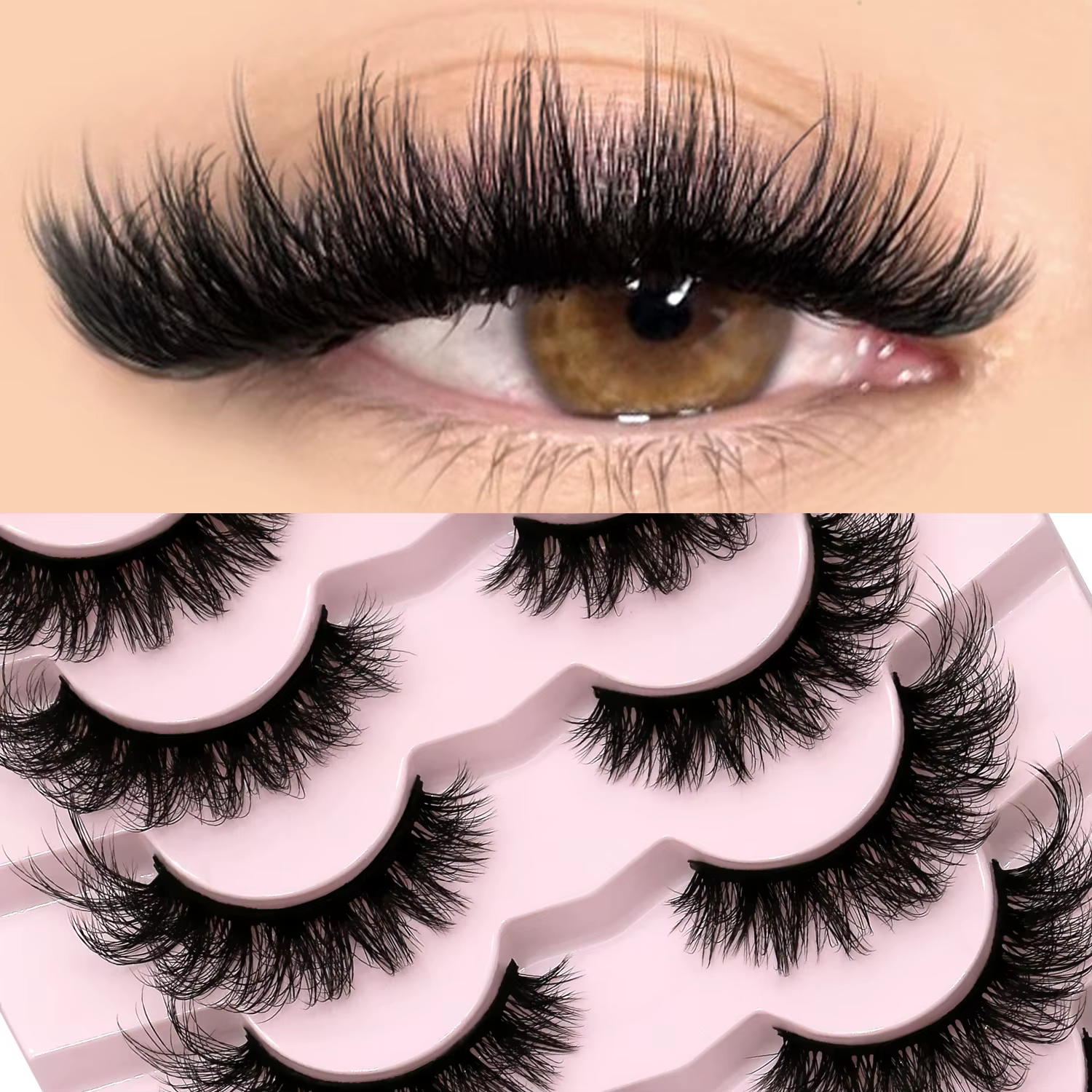 GROINNEYA 7 Paires Faux Cils Naturel