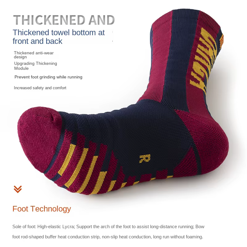Chaussettes d'entraînement antidérapantes Star pour adultes, 1 paire, respirantes, pour équipes sportives, football, avec fond épais en tissu éponge pour un port confortable