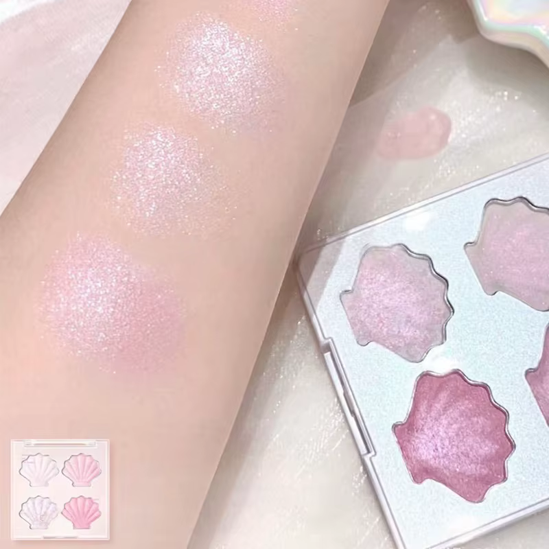 Nouvelle coquille fée nacré fard à paupières Palette Aurora pêche miroitant paillettes scintillantes ombre