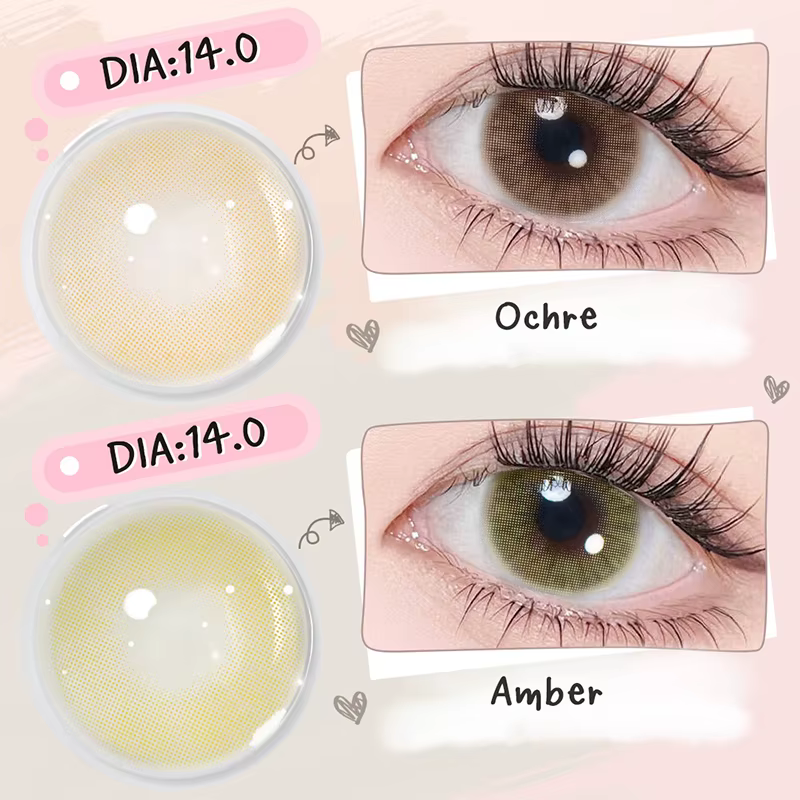 (0.00~-8.00) MAGISTER Lentilles de couleur Queen Eye 14.0mm pour usage quotidien avec dioptries