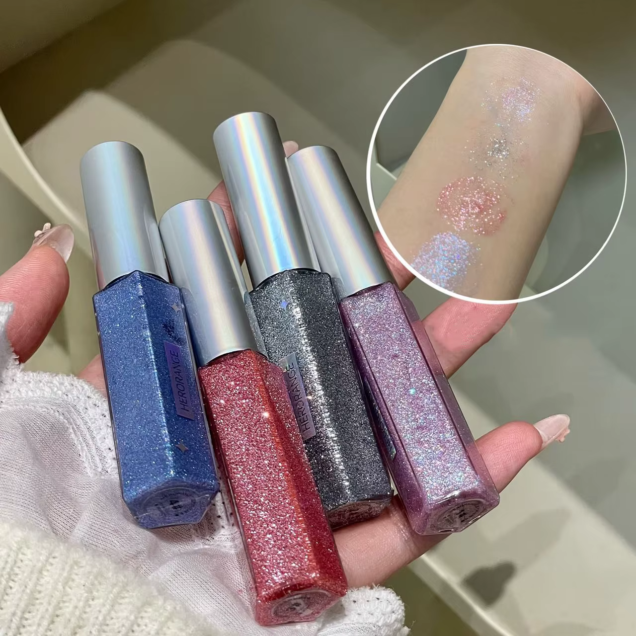 Mascara à paillettes diamantées 4 couleurs
