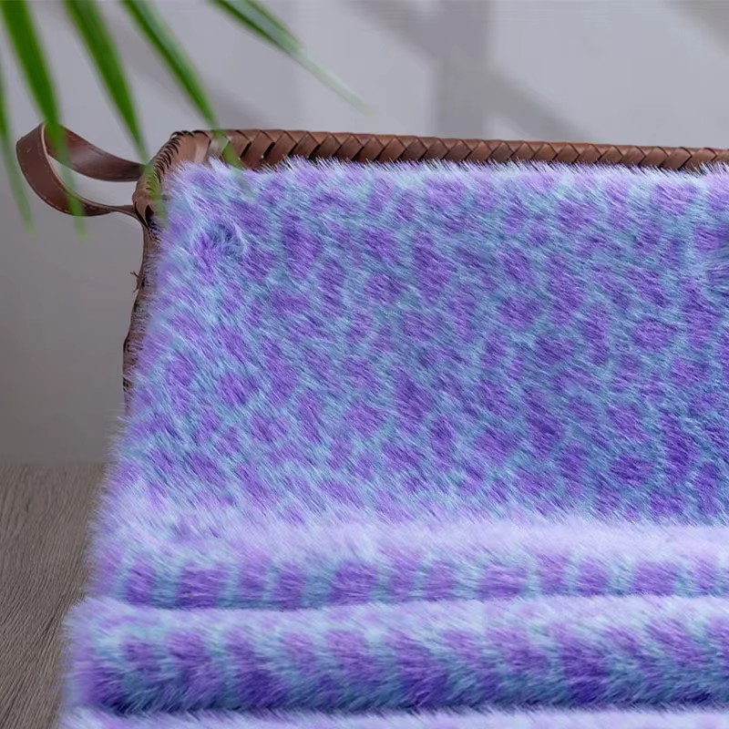Faux tissu imprimé en Faux vison