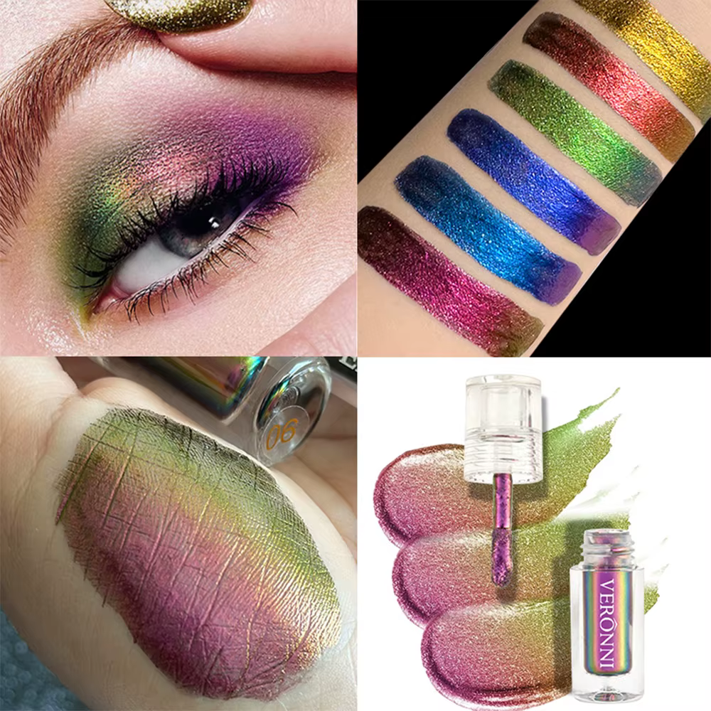 Fard à paupières liquide caméléon à Pigments chromés