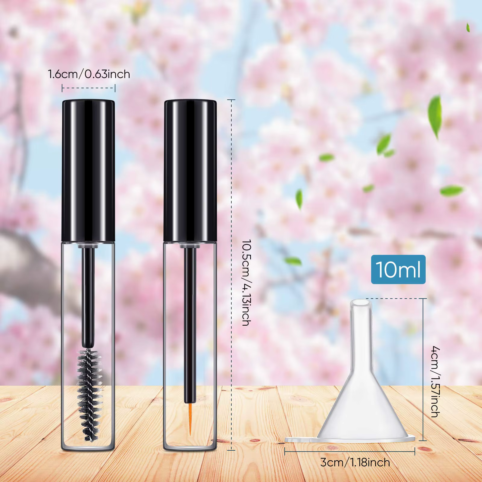 Ensemble de Tubes de Mascara vides de 10ml