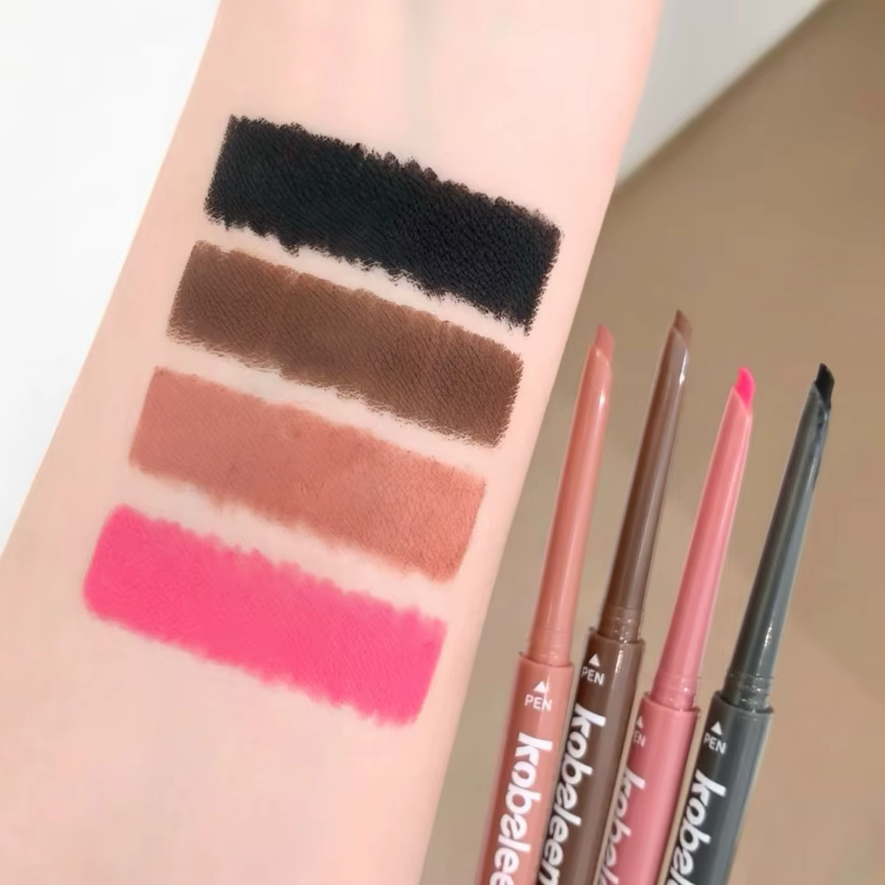 Crayon Eyeliner Double Pointe Pigment Lisse Brun Mocha Doux Aegyosal Imperméable Mat Effet Silkworm Maquillage Naturel des Yeux