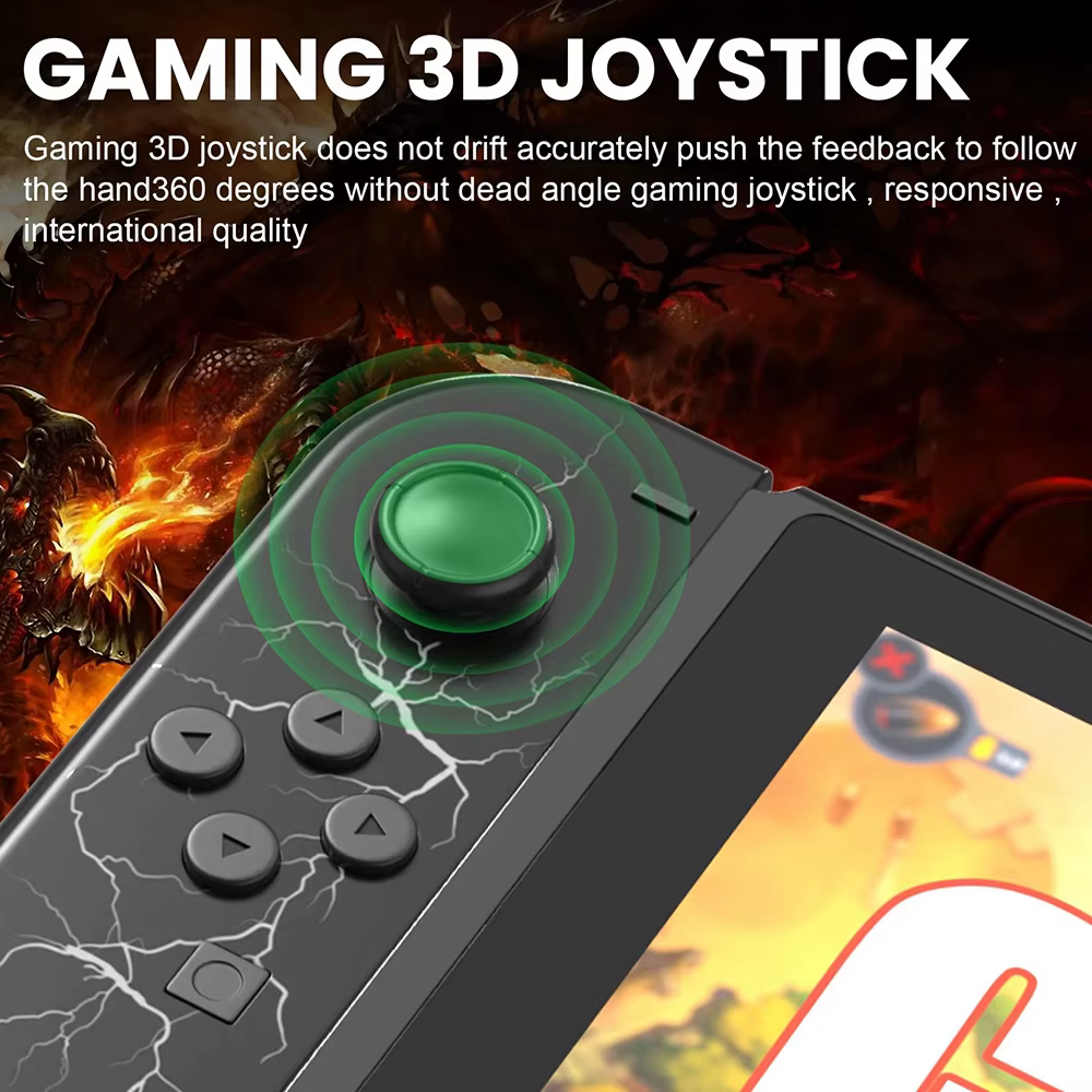 JoyCon – manette de jeu sans fil avec effet Lightning et étoiles RGB, pour Nintendo Switch/Lite/Oled, Joystick à double Vibration