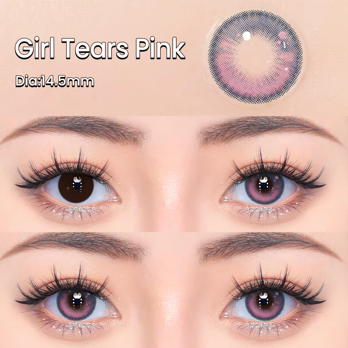 UYAAI 1 paire de lentilles de contact colorées pour les yeux
