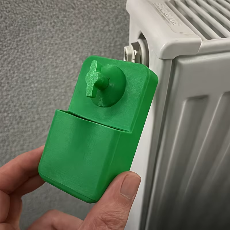 Clé de purge de radiateur avec boîte de récupération d'eau anti-débordement, outil de purge pour l'entretien des systèmes de chauffage et la réglage des vannes