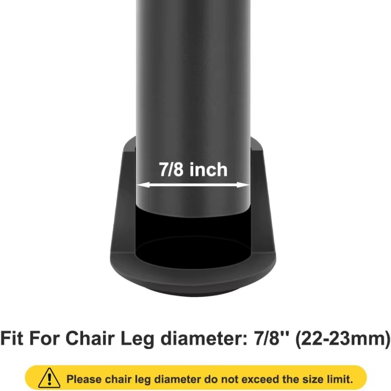 Embouts de pieds de chaise ronds en PVC, couvre-pieds de meubles antidérapants, protecteur de sol noir, pointes d'orteils de Table en caoutchouc anti-rayures, 4/24 pièces