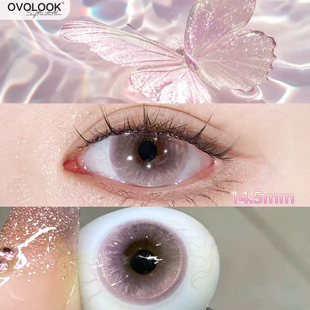 OVOLOOK - 2 paires de lentilles de contact colorées pour les yeux