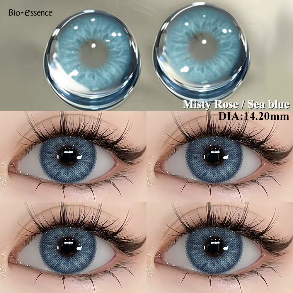 Bio-essense 2 pièces lentilles de Contact bleues pour les yeux