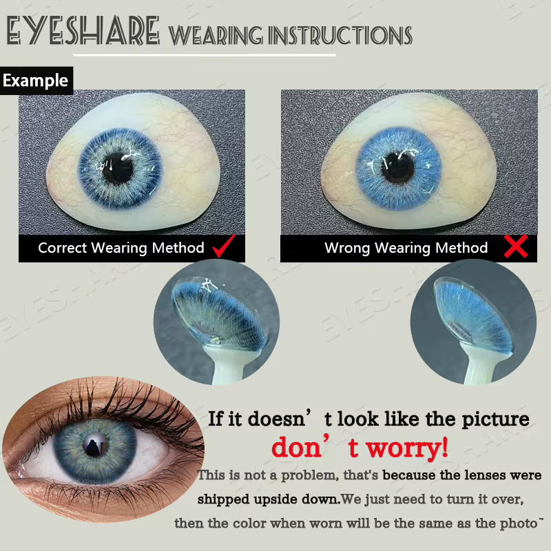 EYESHARE 1 Paire de Lentilles de Contact Colorées pour les Yeux Marron