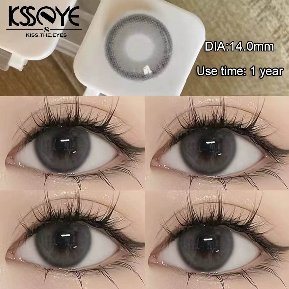 Lentilles de contact bleues avec myopie dioptrie