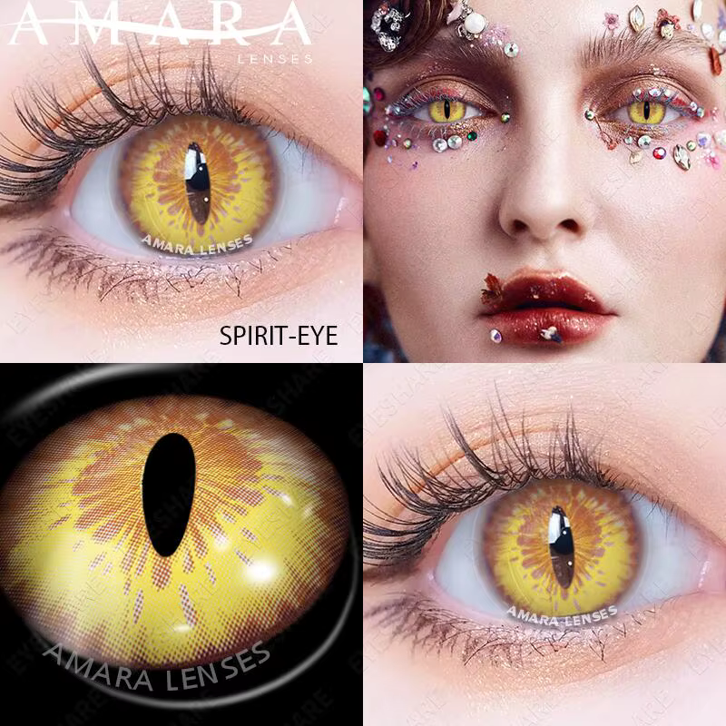 AMARA – lentilles de Contact de couleur jaune pour les yeux