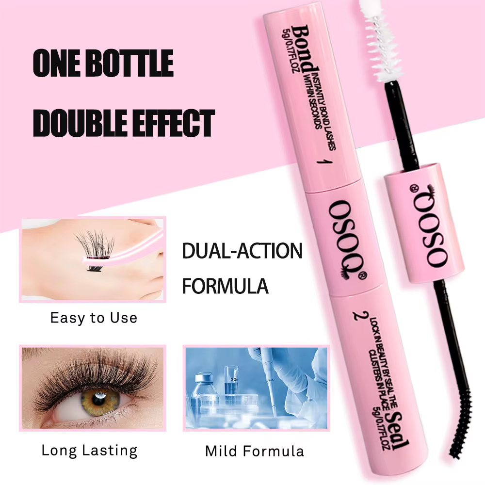 Colle et dissolvant 2-en-1 pour cils