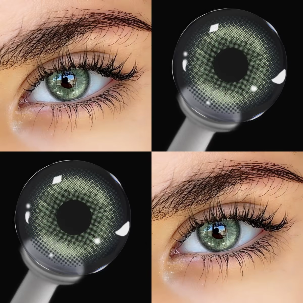 VISUASHOW Sora Lentilles de Contact Colorées 14.2mm Petites Pupilles Marron Naturel Doux Demi-Annuelles Décoration Oculaire Cosmétique Tendance