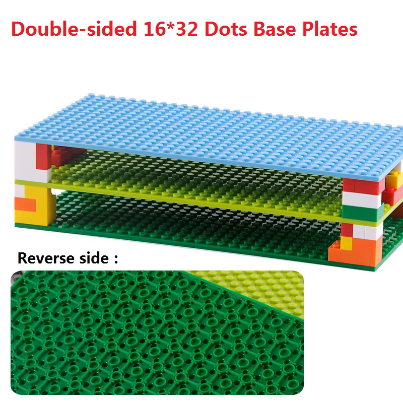 Plaque de base pour blocs de construction 32*32 16x32 points, double face, briques classiques, accessoires de briques classiques DIY, jouets pour enfants