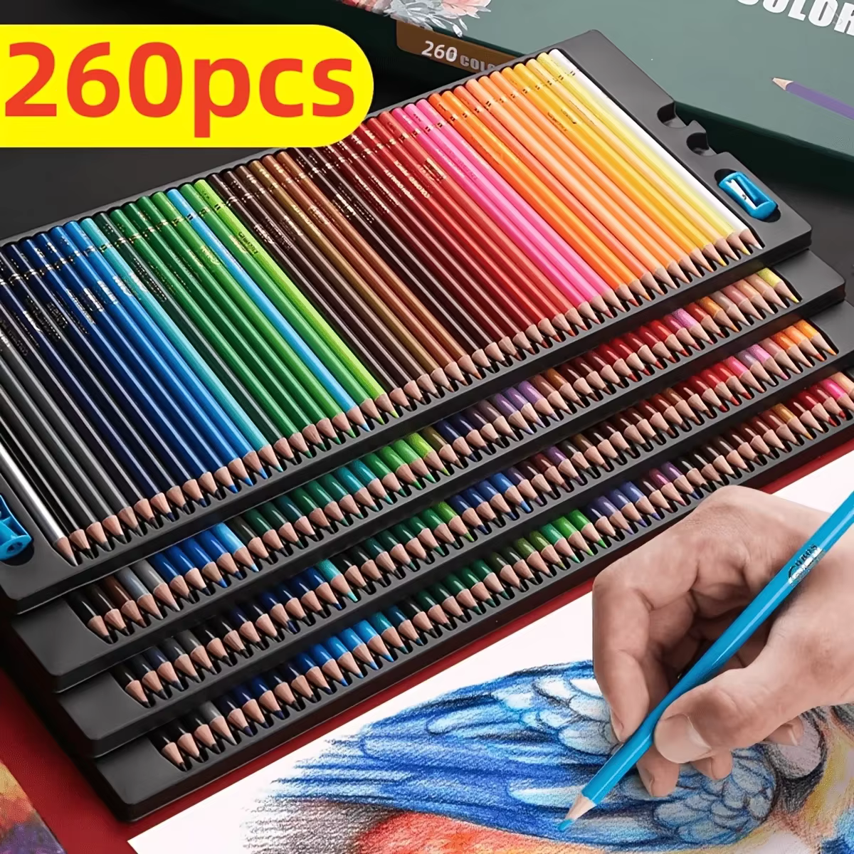 Crayons de couleur 260/520, fournitures artistiques, ensemble de crayons, excellent livre de coloriage, crayons pour la salle de classe, pour usage artistique professionnel