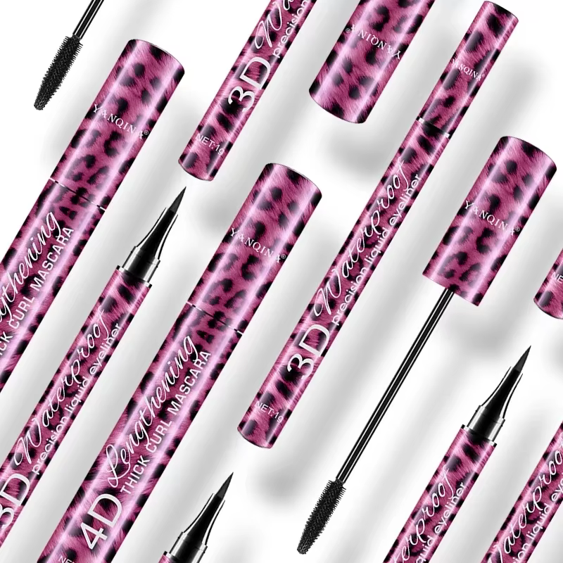 YANQINA crayon Eyeliner liquide + 4D ensemble de Mascara imperméable cosmétiques Eye Liner épais Curling