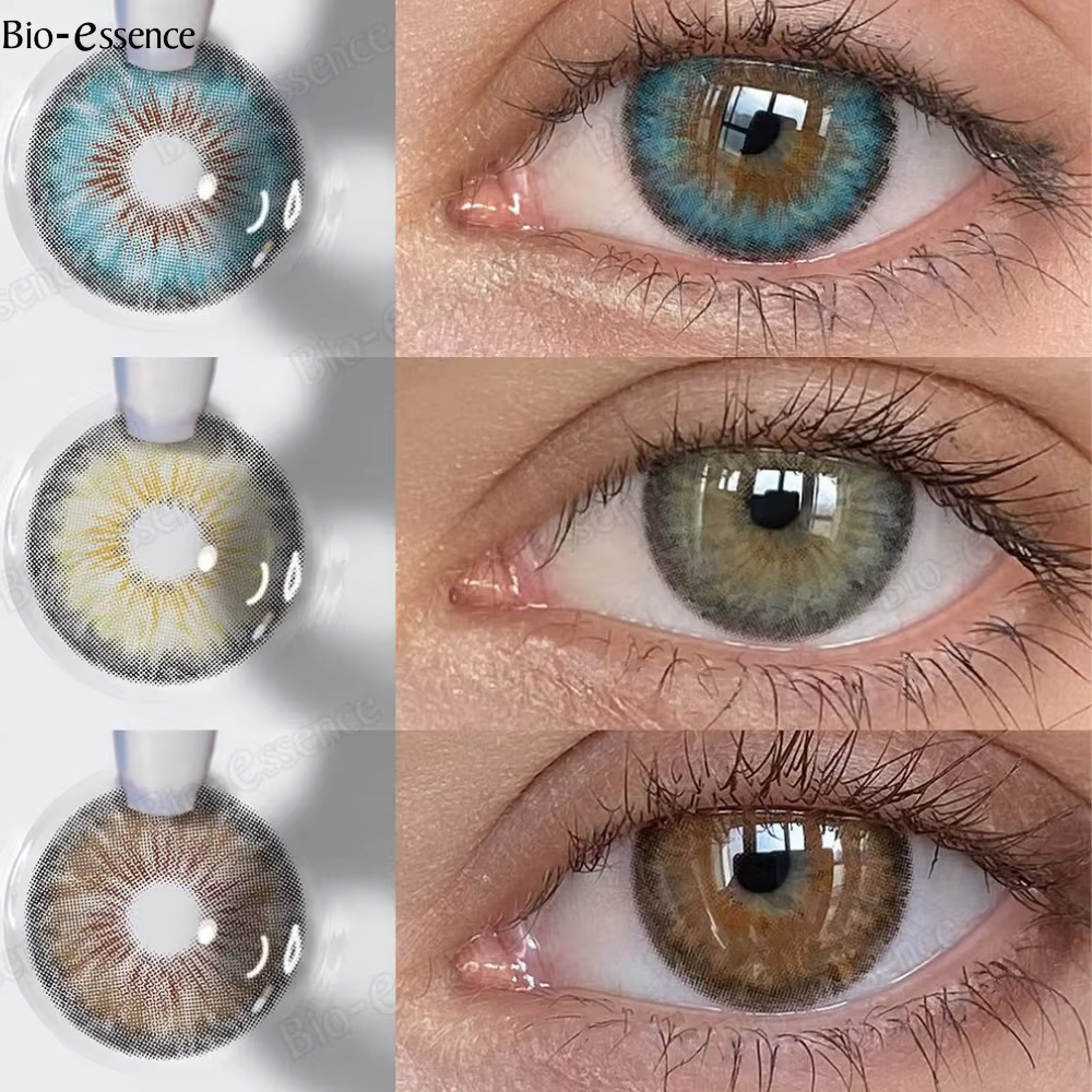 Bio-essence 1 paire de lentilles de contact de couleur verte