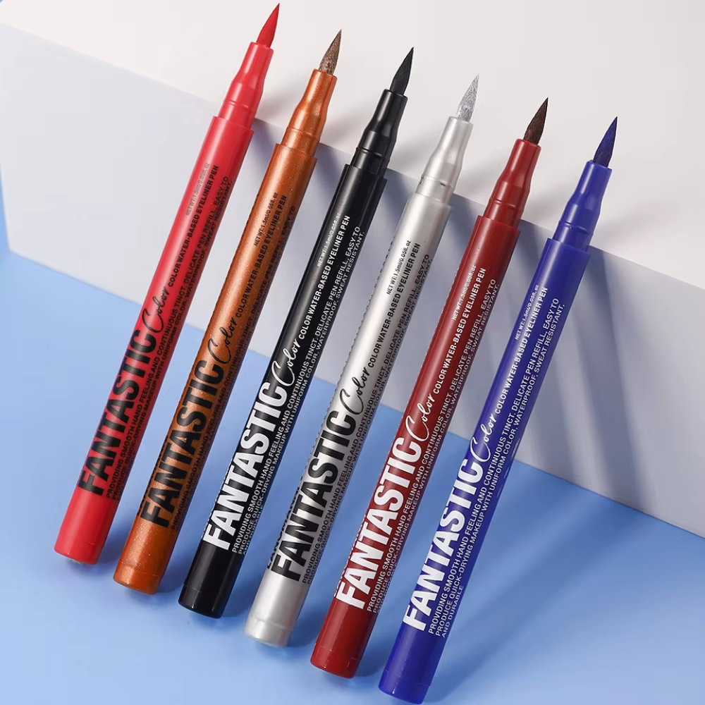 Eyeliner liquide rouge violet 12 couleurs, mat, séchage rapide, résistant aux taches, stylo pour les yeux lisse, maquillage longue durée, cosmétiques