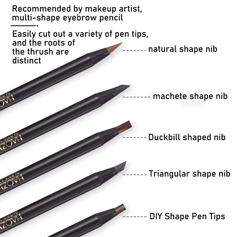 1 pièces crayons à sourcils imperméables longue durée avec brosse outils de maquillage permanents