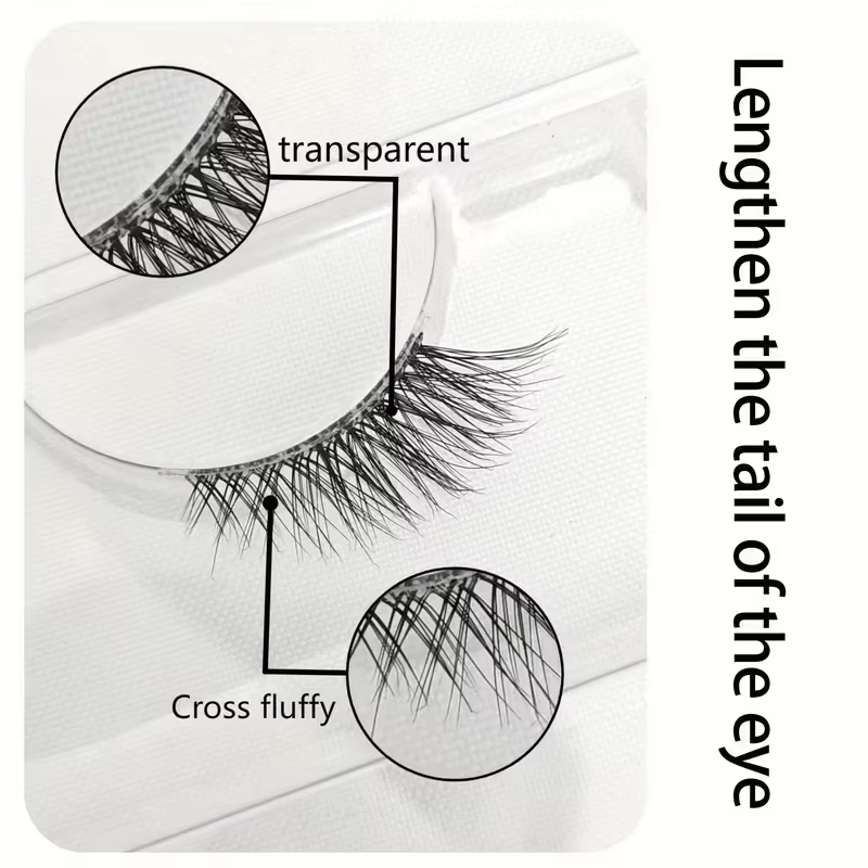 5 paires de demi-cils bouclés à l'aspect naturel - Ajoutez du volume et de la définition à vos yeux pour les rendez-vous