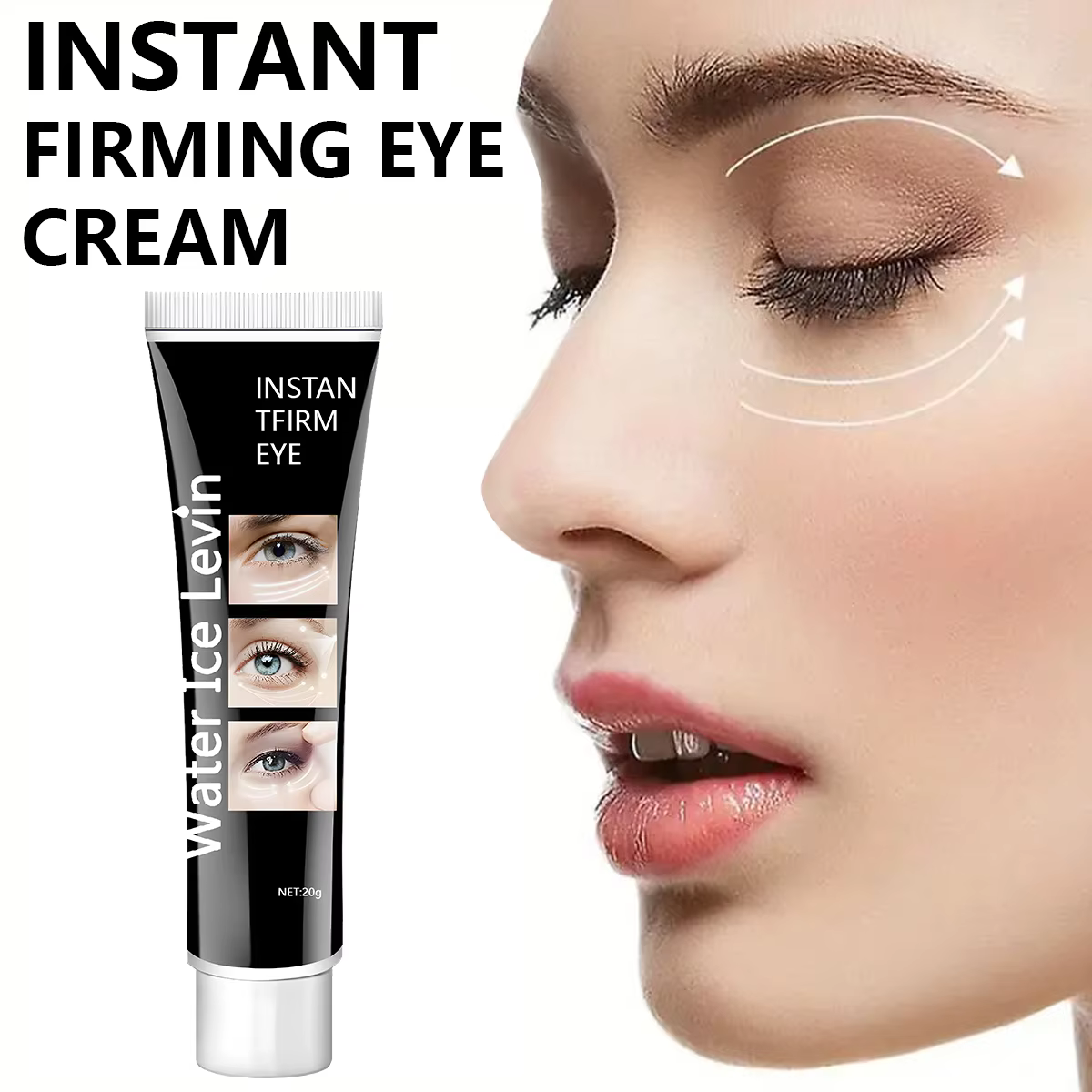 Crème raffermissante instantanée pour les yeux