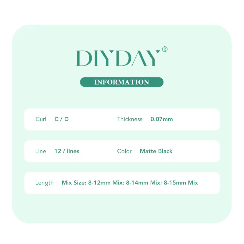 DIYDAY Extension de cils 3D 4D 5D 6D en forme de U nouveau Style