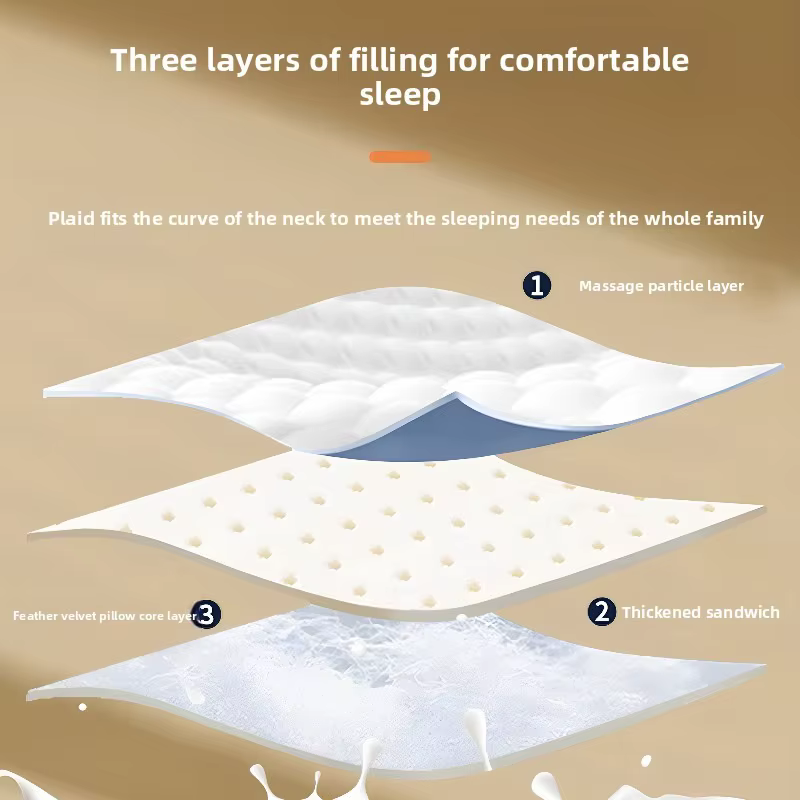 Oreiller rempli de Latex, oreiller de sommeil, oreiller de cou, sommeil profond, aide au sommeil, oreiller de massage