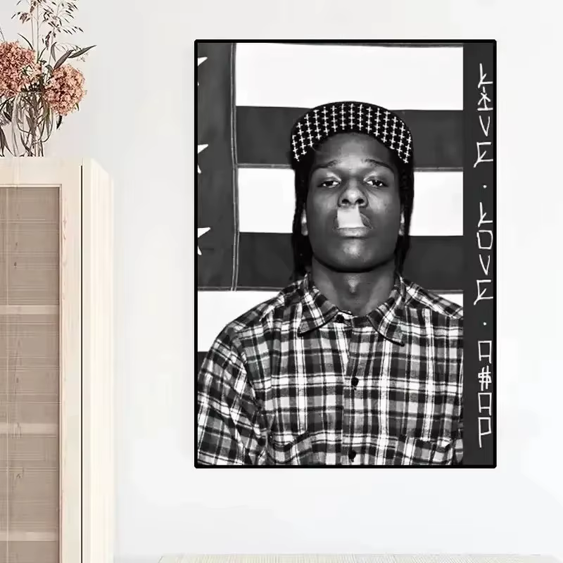 Rappeur A-ASAP r-rockky affiche imprime peinture murale toile impression affiche mur art décoration peinture décor à la maison