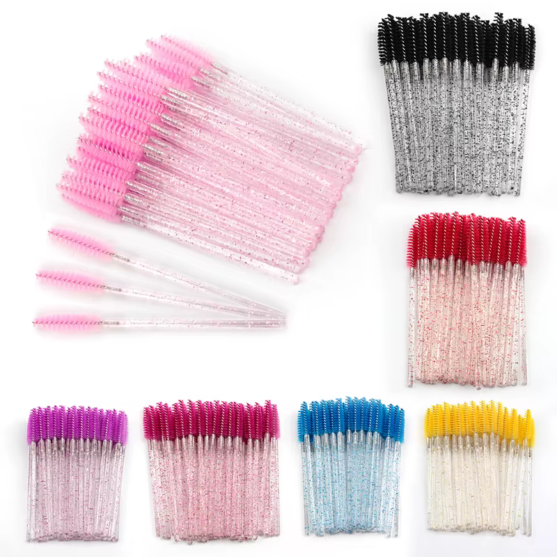 5/50 pièces brosses à cils brosse à sourcils outils d'extension de faux cils baguettes de Mascara applicateur bobines cils outil cosmétique