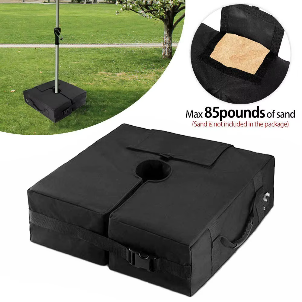 Accessoires de tente de fête extérieure coupe-vent : Base de parasol amovible avec sacs de sable fixes