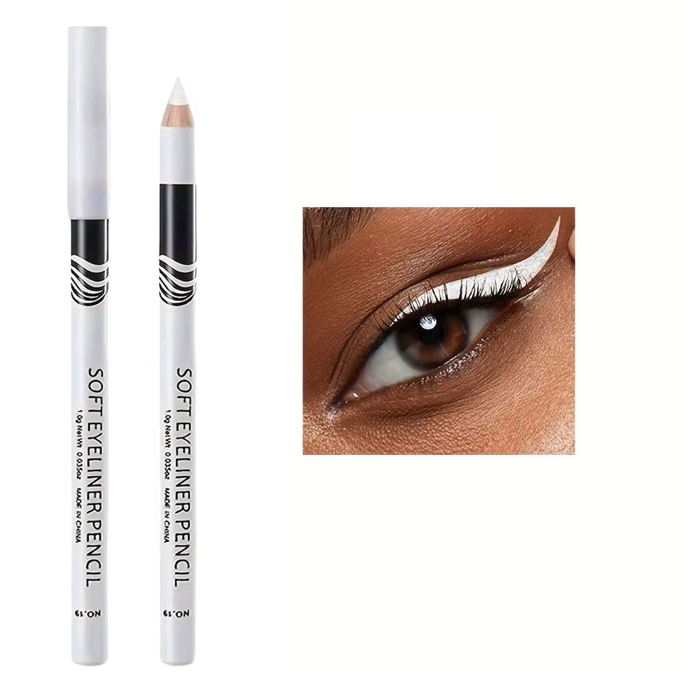 Stylo Eyeliner intérieur blanc avec tige en bois
