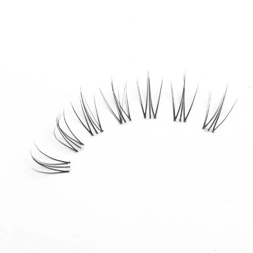 6 rangées de faux cils sans colle dans un seul cluster