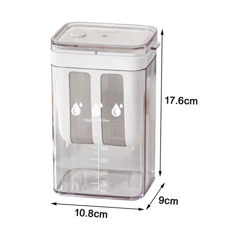 ABKJ - Outil de cuisine pour la préparation de yaourt grec épais 1100ML, machine à yaourt et fromage, séparateur de lactosérum frais et lavable, lait de soja