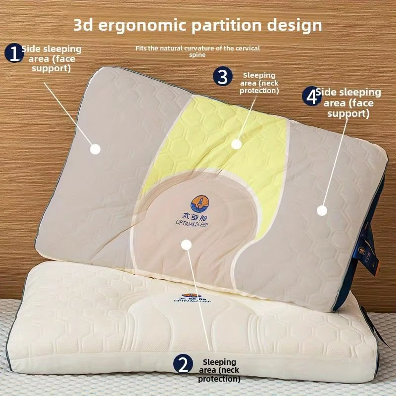 Oreiller rempli de Latex, oreiller de sommeil, oreiller de cou, sommeil profond, aide au sommeil, oreiller de massage