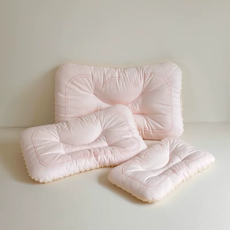 Oreiller bas confortable pour parents et enfants, en coton pur et velours doux, double face, pour enfants et adultes, 30x50 40x60 48x74cm