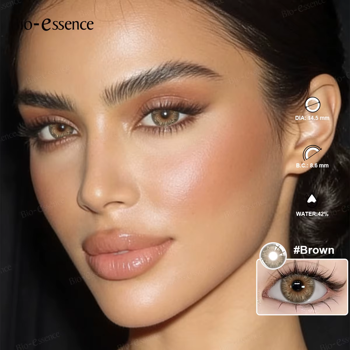 Lentilles de contact colorées Bio-essence Grey Eyes