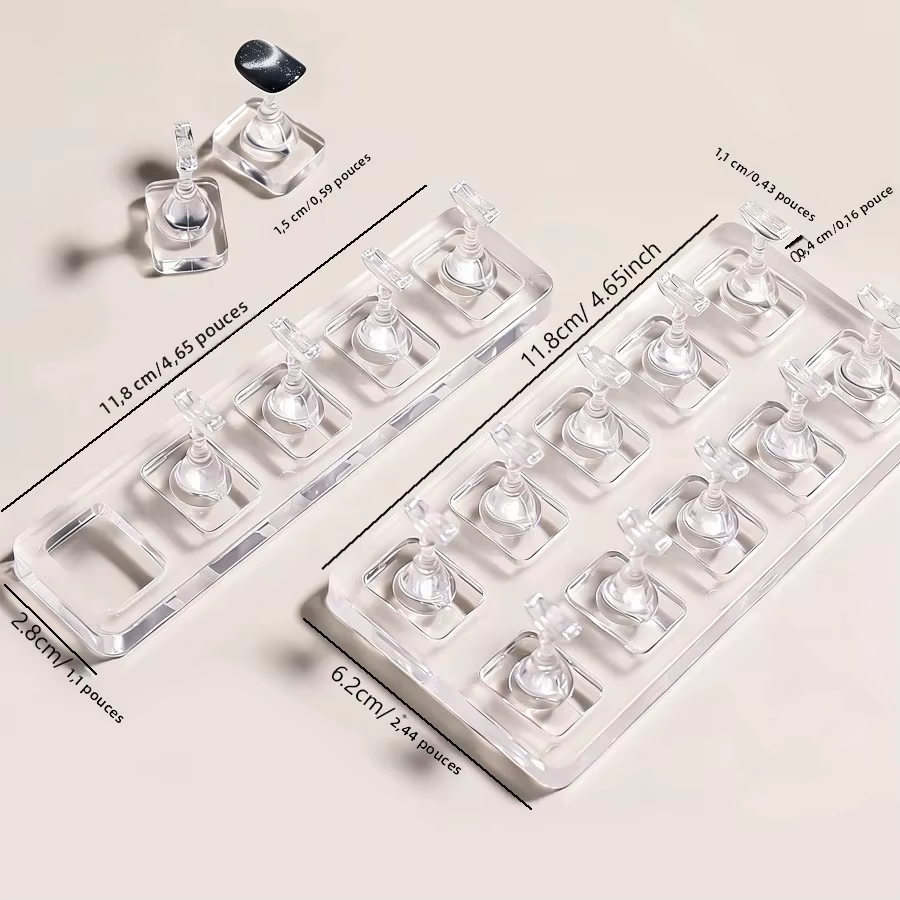 Plateau de Pratique Transparent en Acrylique pour Ongles