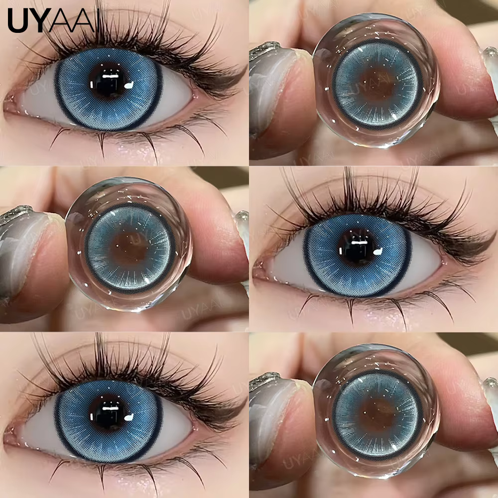 UYAAI couleur Contact maquillage lentille bleue élèves colorés pour l'occasion annuelle beauté oeil