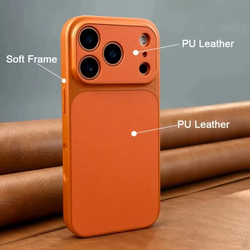Nouvelle coque de téléphone rétro orange de luxe pour iPhone 17 Air 16 15 14 13 12 11 Pro Max, transformable en série 17
