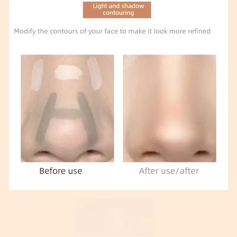Stick de Contouring 3D Gris avec Pinceau pour Ombre de Nez