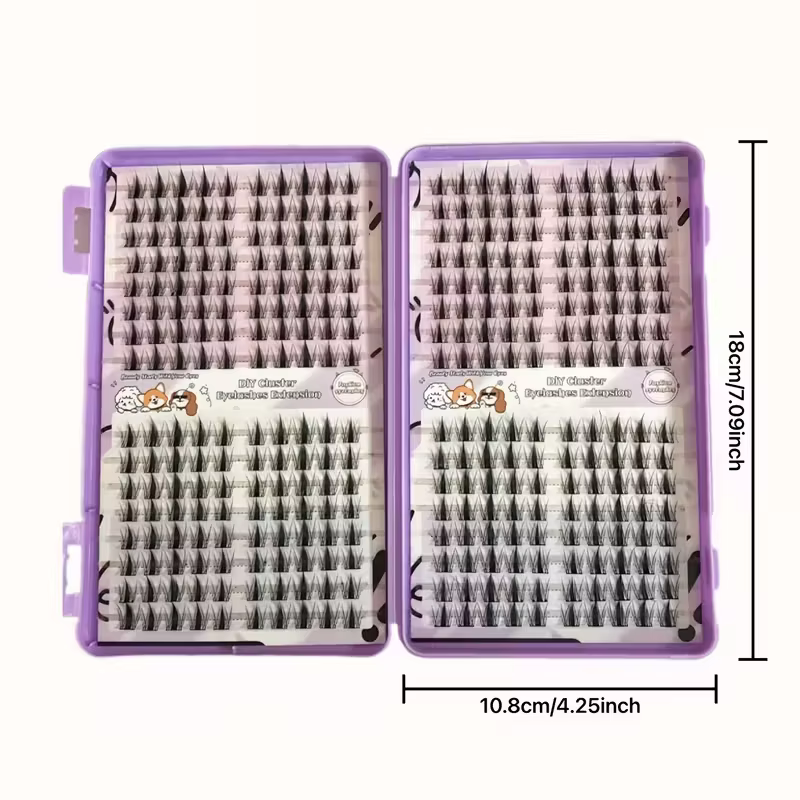 Extensions de cils individuels en grappe